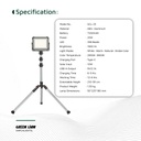 Green Lion Solar Camping Light – 25W LED, 1500lm, 7200mAh, 210cm Tripod, 360° Rotation, IP65, Type-C & Solar Input | GNPCALIGHTSL |