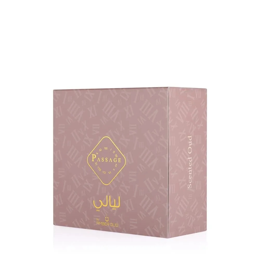 PASSAGE Layali Oud Mabkhar Arabian Bakhoor – 36g Incense with Cardamom, Jasmine, Rose, Amber, Sandalwood & Musk Fragrance