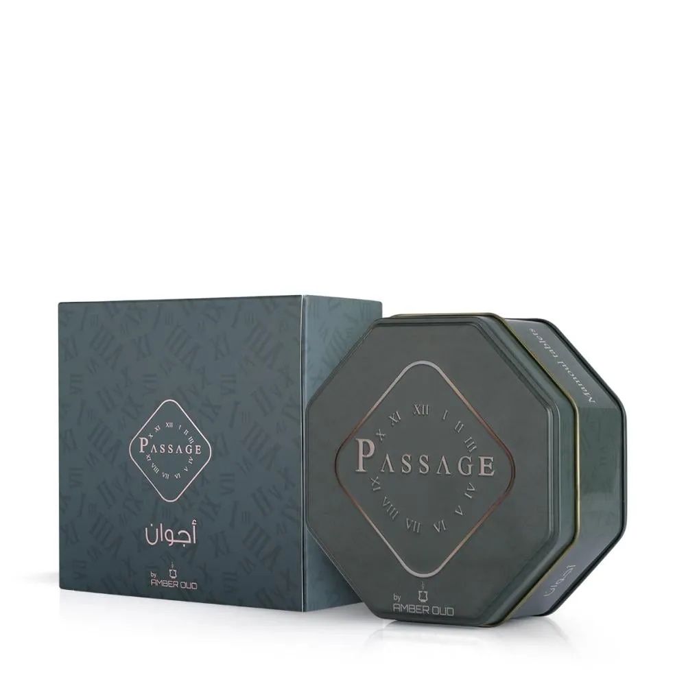 PASSAGE Ajwan Maamoul Incense Tablets – 36g Long-Lasting Oud Fragrance with Apple, Pineapple, Bergamot, Patchouli, Jasmine, Vanilla & Musk