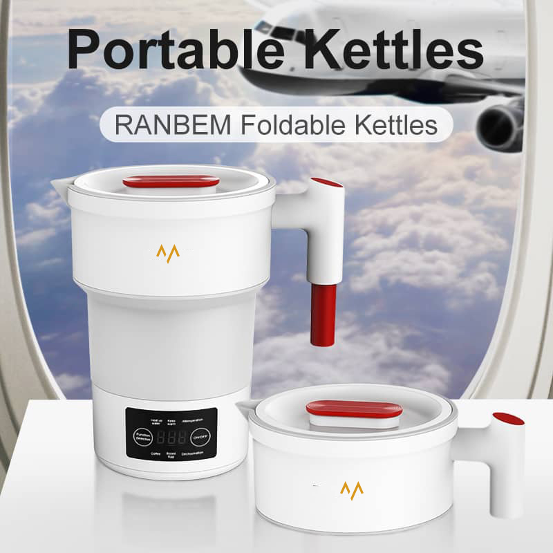 7MD Portable Foldable Electric Kettle – 600ml, Travel-Friendly, Silicone & Stainless Steel, UK 3‑Pin Plug, 850W Rapid Boil | 7MD48025 |