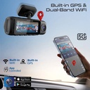 Promate 4K Ultra HD Dash Cam – Front, Cabin & Rear View, AI ISP, Night Vision, Parking Monitor | Rovex-S3 |