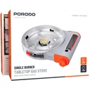 Porodo Tabletop Gas Stove – Single Burner, Multi-Level Flame Control, Electronic Ignition, Quick Butane Setup | PDLFSTK3000GY |
