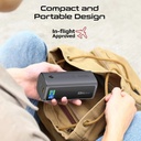 Promate Ultra-Compact 130W Multi-Port Power Bank, 20000mAh with Retractable USB-C Cable and TFT LCD Screen | Titan-130RC |