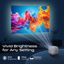 PROMATE Ultra-Portable 4K Wireless DLP Projector with Touch Control, Android 13 & Bluetooth | CubeCast-2 |