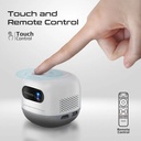 PROMATE Ultra-Portable 4K Wireless DLP Projector with Touch Control, Android 13 & Bluetooth | CubeCast-2 |