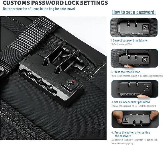 Vacuum Backpack – Large Capacity Water-Expandable Travel Backpack with Vacuum Pump, Waterproof Anti-Theft Design, 19-Inch Laptop Bag | 511 |