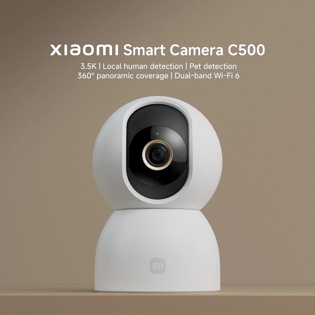 Xiaomi Smart Camera C500 – 3K Ultra HD Indoor Security Camera, 360° Pan & 116° Tilt, Night Vision, Dual-Band Wi-Fi, Privacy Shield | MBC44 |