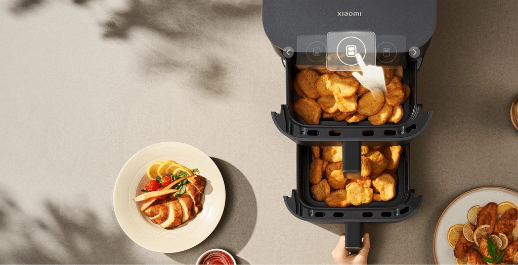 Xiaomi Smart Double Stack Air Fryer 12L – 2800W, 2 Double Baskets, 360° Airflow, 14 Preset Modes, Large HD Display, Multi-Dish Cooking | MAF-DS1201 |
