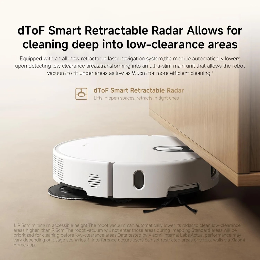 Xiaomi Robot Vacuum 5 – 20,000Pa Strong Suction, LDS Navigation, Anti-Tangle Brush, All-in-One Dock, Smart App & Voice Control | OV31GL |