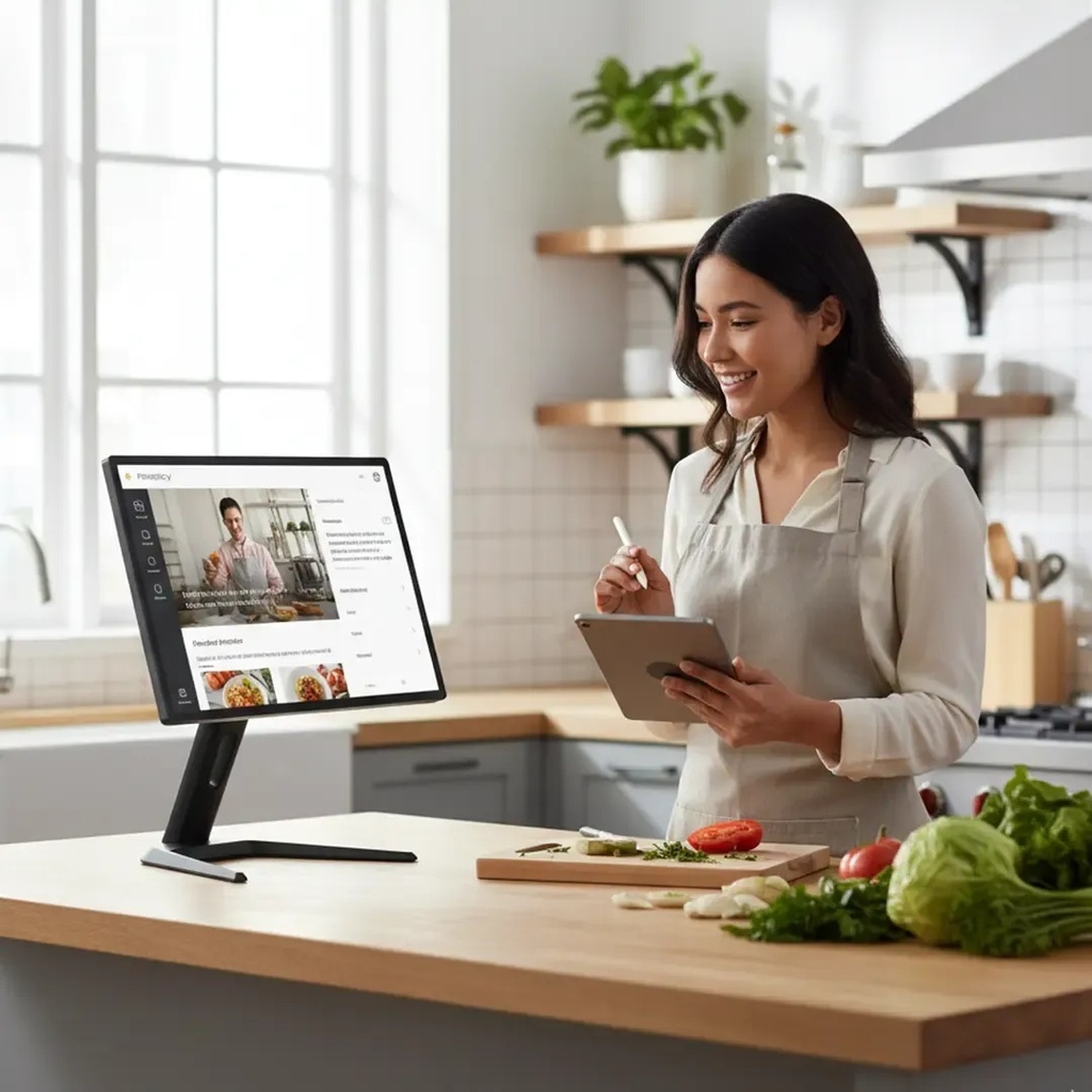 Powerology Banf 32″ Portable Smart Monitor with Built-in Battery, Full HD Touch Display & Android OS | PWHSD01 |