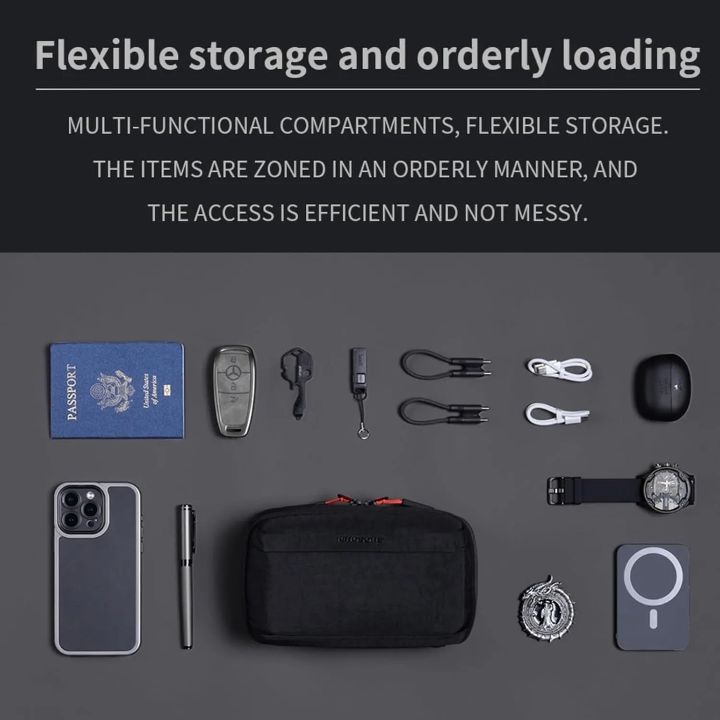 Kingsons Travel Essential Digital Storage Bag – Waterproof Organizer for Toiletries, Electronics & Accessories | KS25057 |