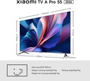 Xiaomi TV A Pro 55 inch 2026 – 4K QLED, HDR10+/HLG, Dolby Audio, Google TV, Smart Assistant, Dual Stand, Bezel-less Design