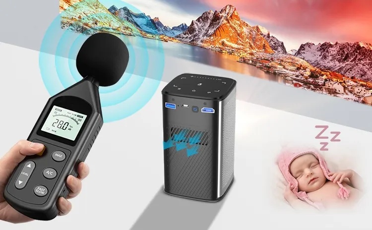 BYINTEK P70 Portable DLP Projector with Android 9.0 – 4K Support, 3D, Auto-Focus, 8000mAh Battery, With One Year Free SUB | P70X |