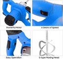 Portable Electric Harees Mixer – 2600W Handheld Mixer with M14 Spiral Rod, 6-Speed Control, 120mm Stirrer