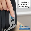 Promate Multi-Pocket Tech Pouch with Biometric Lock | UrbanPouch-Pro |