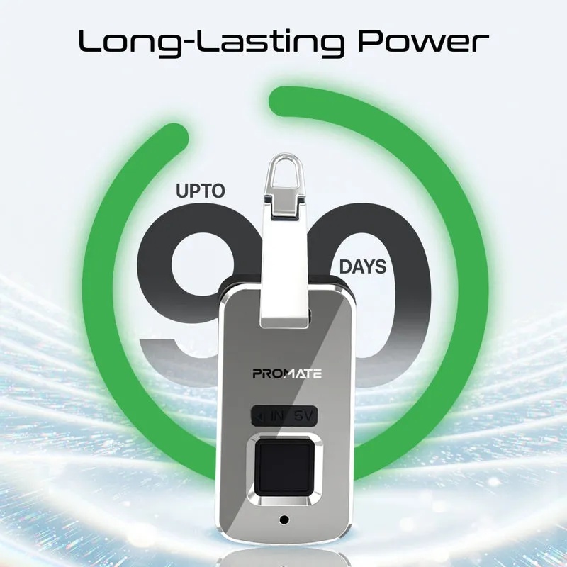 Promate Multi-Pocket Tech Pouch with Biometric Lock | UrbanPouch-Pro |