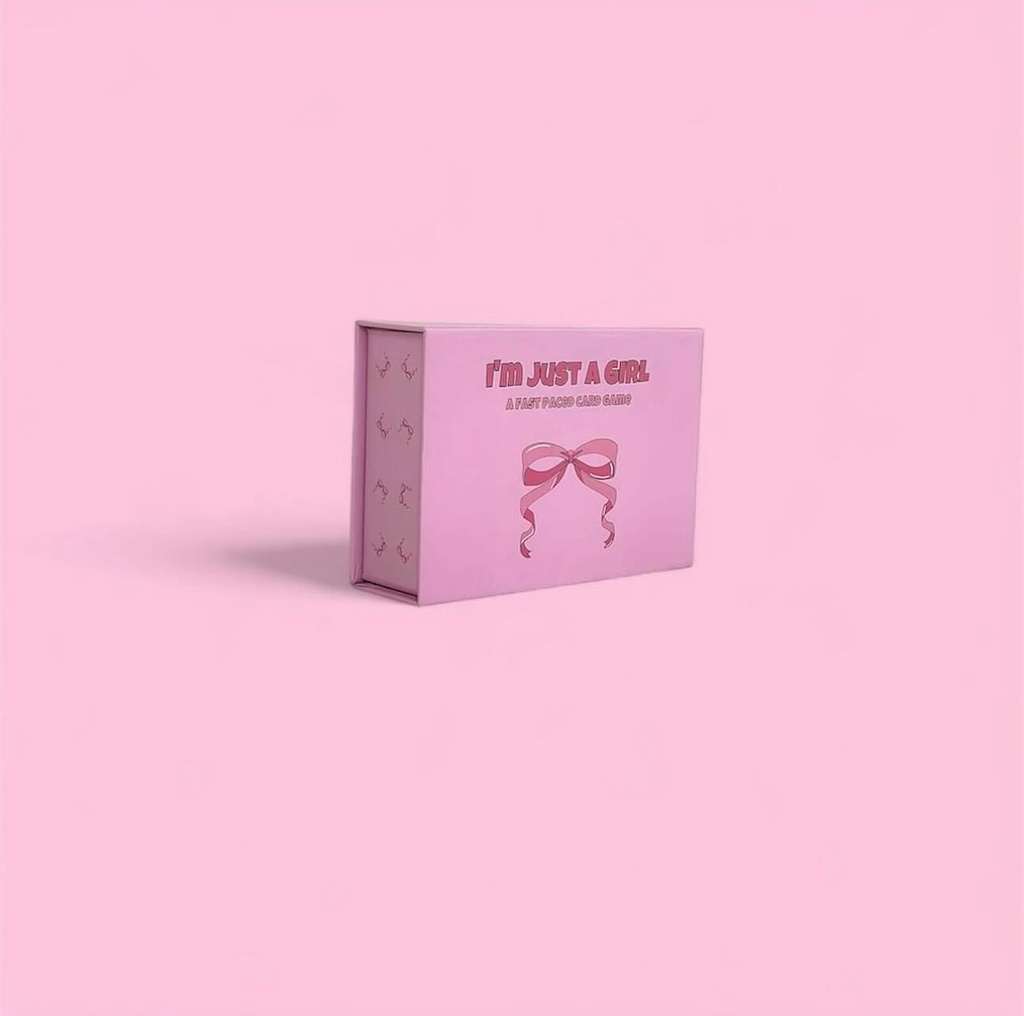 I’m Just a Girl Card Game – Fast-Paced Party Card Game in Pink Box