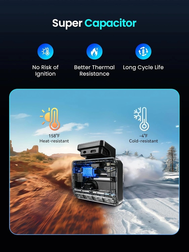 DDPAI Z50 Pro Dual-Channel Dash Cam with 4K Front & 1080P Rear Recording, WiFi 6, Built-in GPS, ADAS & 64GB Card | DR200401 |