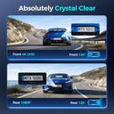 DDPAI N5 Dual 4K Dash Cam with Front 2160P + Rear 1080P Recording, Built-in 32GB eMMC, ADAS, GPS & 5G WiFi | DN005-01 |