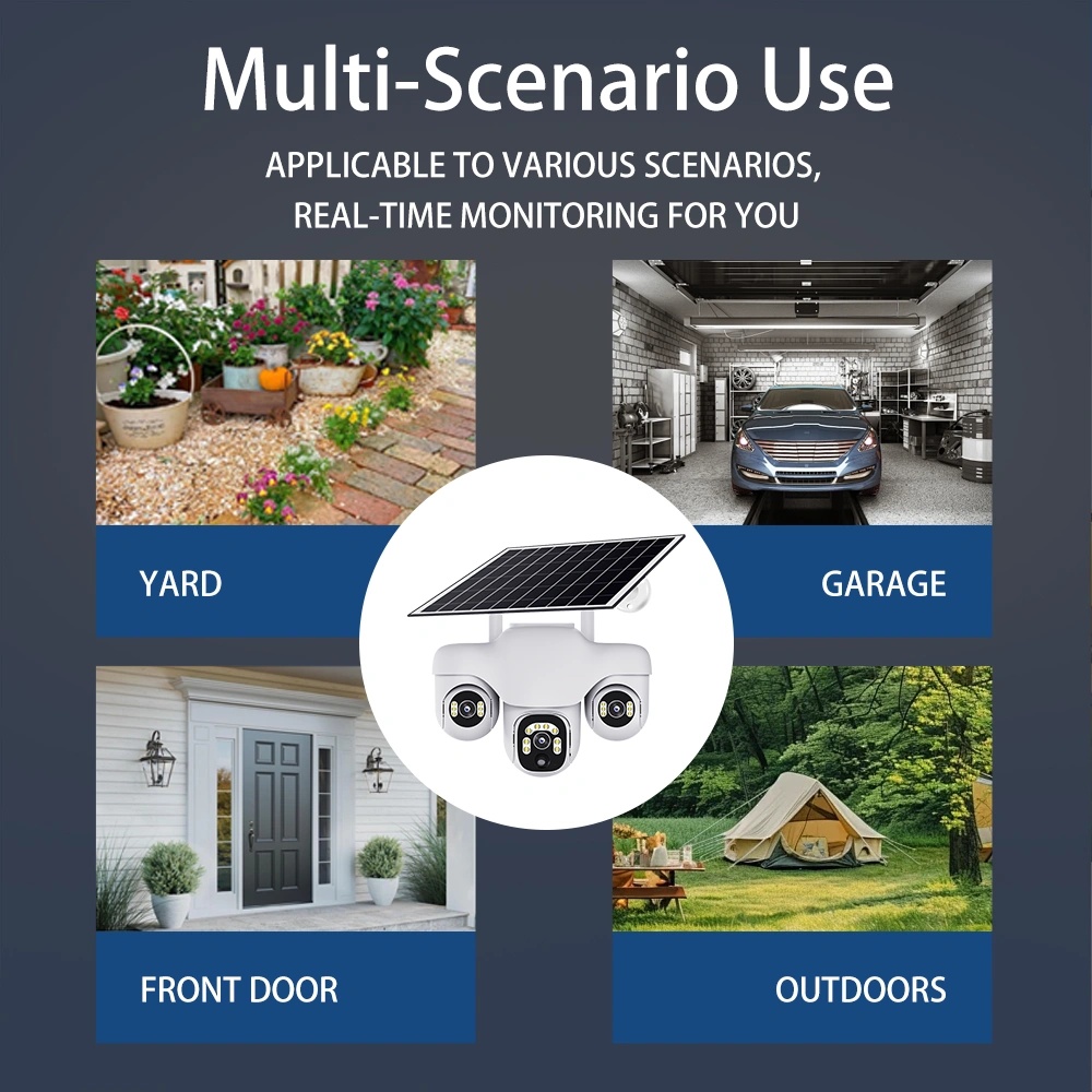 V380 Solar 4G PTZ CCTV Camera with 6MP Triple-Lens, Motion Tracking, Night Vision & Cloud Control | VTS31-G-F |