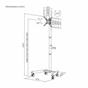 SKILL TECH Economy Compact TV Cart Stand with Height Adjustment, Tilt & Rotation Support (13"–50") | SH 6222FS |