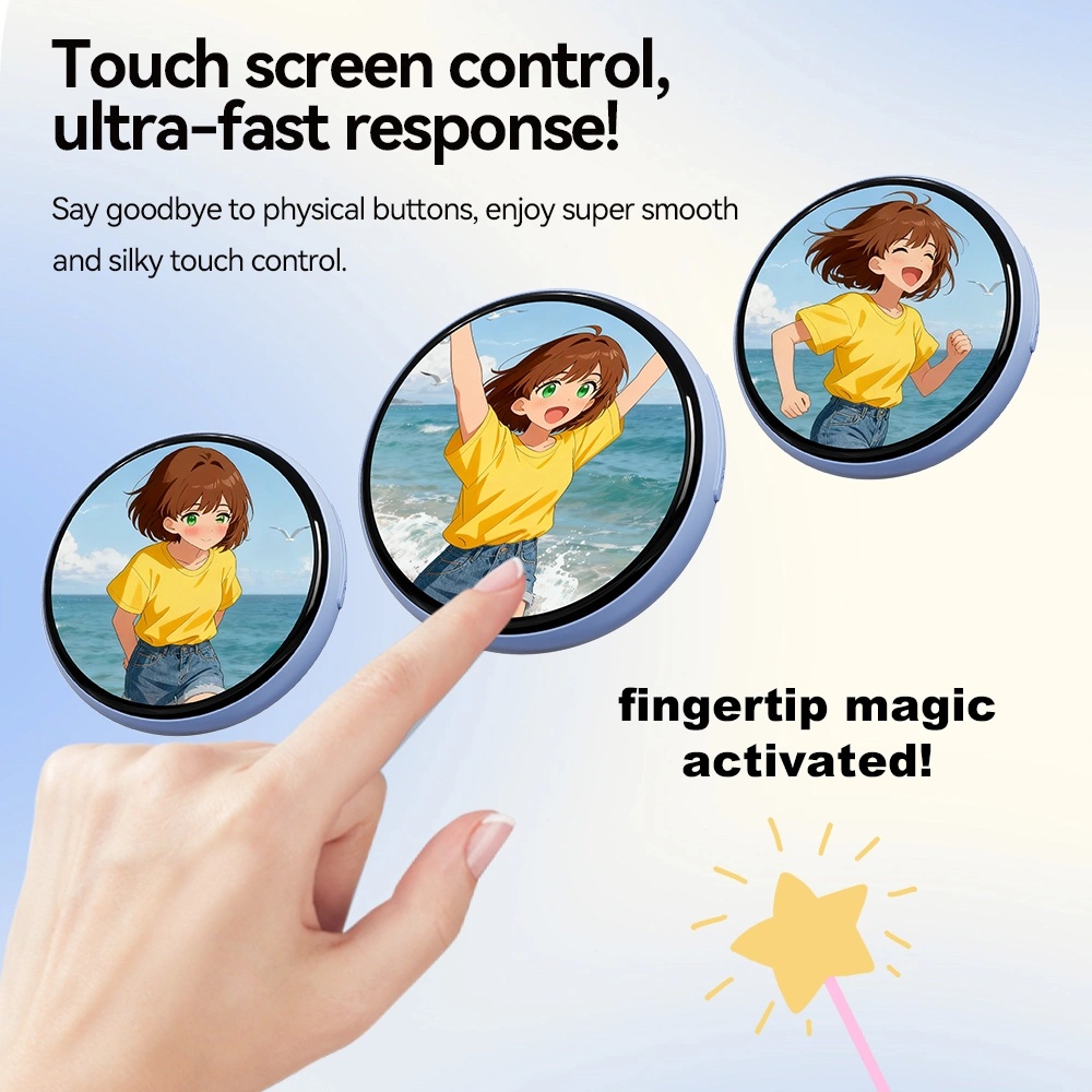 Beambox Niji E-Badge – 1.53" HD IPS Touch Screen Customizable Wearable Display