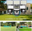 V380 Pro WIFI Solar Security Camera – Triple Lens PTZ System, 360° Coverage, Night Vision & IP66 Waterproof | VTS30A-W-F |