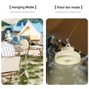 Vyvylabs D09 Multi-Functional Camping Tripod Fan with LED & Hooks – 4000mAh Battery, 4 Speed Levels, Up to 14 Hours Runtime | VKD09 |