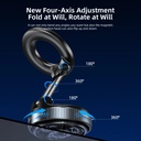 Vyvylabs Z05 360° Rotation Magnetic Foldable Car Phone Holder – Suction Cup Mount, 4.7–6.7” Phones, PC+ABS+Zinc Alloy | VJZ05 |
