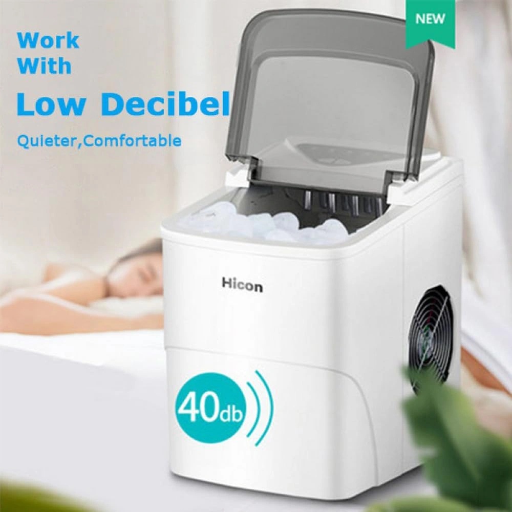 Hicon Smart Ice Maker Machine – 2L Water Tank, 105W, Adjustable Ice Cube Size, Fast & Quiet Operation | HZB-16AL |