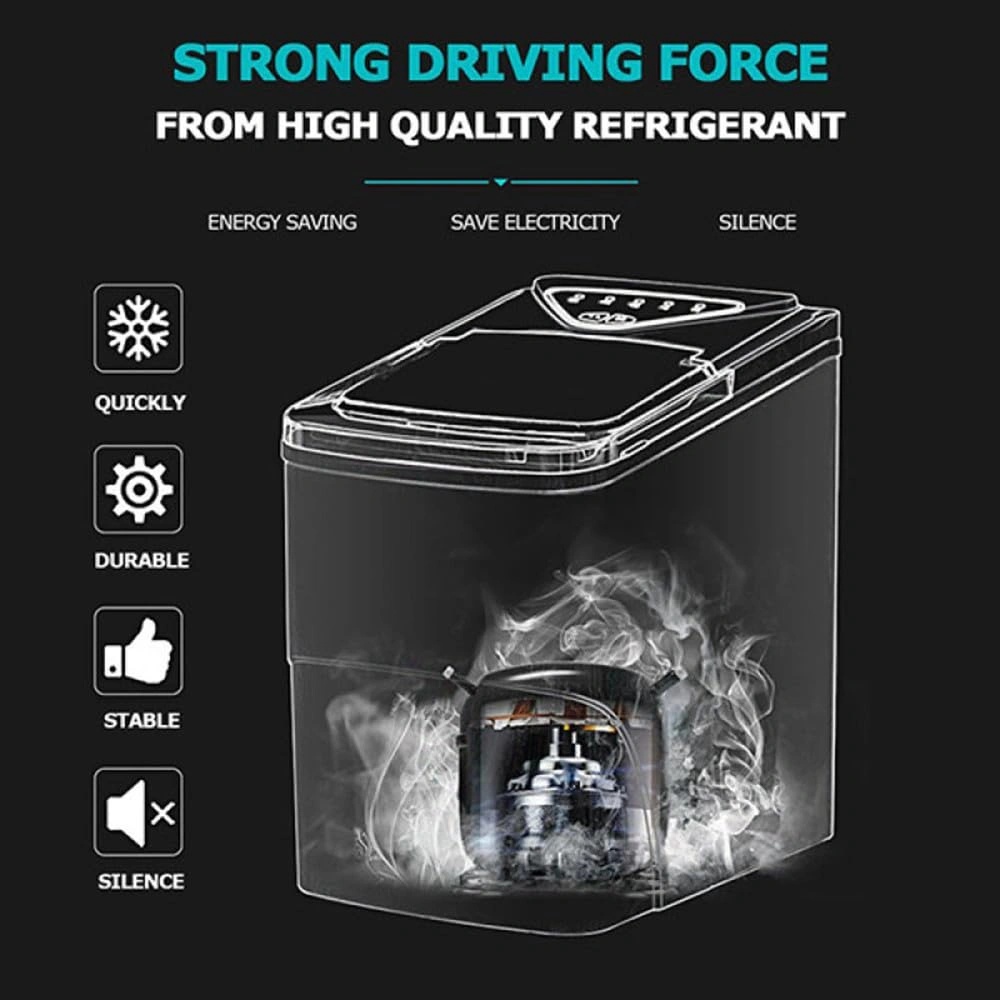 Hicon Smart Ice Maker Machine – 2L Water Tank, 105W, Adjustable Ice Cube Size, Fast & Quiet Operation | HZB-16AL |