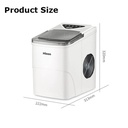 Hicon Smart Ice Maker Machine – 2L Water Tank, 105W, Adjustable Ice Cube Size, Fast & Quiet Operation | HZB-16AL |