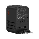 Powerology GaN 75W Universal Charger – 2500W Universal Travel Adapter with 3× USB-C, 1× USB-A & PD 70W Fast Charging | PWC041 | PWCUQC041 |