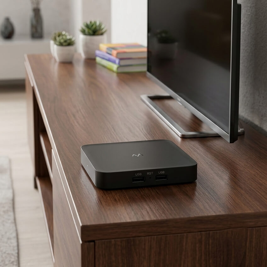 7MD Google TV Box Quad-Core Amlogic S905X4-B 2GB RAM 32GB Storage 4K HDR10+ AV1 Streaming Media Player - Google TV Entertainment with Dual-Band WiFi and Bluetooth | GD2 |