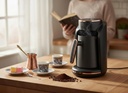 Green Lion Mazaj Turkish Coffee Maker 600W 250mL Capacity 5-Cup One-Touch Brewing - Fast Brewing with Auto Shut-Off and Overflow Protection | GNMZTUCOFFBK |