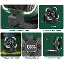 Green Lion 3-in-1 Solar Fan 10000mAh Battery 10W 6-Speed LED Light Power Bank - Portable Rechargeable Fan with Solar Charging | GNPF25SOLFNBK |