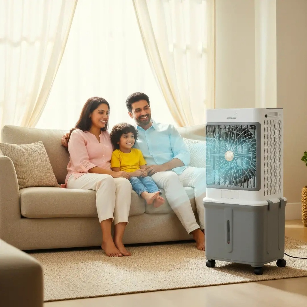 Green Lion GA30 Air Cooler 30L Water Tank 70W 4000m³/h Airflow Remote Control - Portable Air Cooler with Humidifier and Air Purifier | GNGA30AICOLGY |