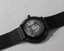CIGA Design My Series Automatic Watch 45mm Skeleton Dial Seagull Movement 3ATM Water Resistance - Stainless Steel Watch with Black Mesh & Leather Straps | M021-BLBL-W13 |