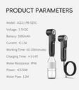 Portable Water Jet & Beam Bidet with LED Display, 1600mAh Rechargeable Battery, IPX6 Waterproof, 1.2M Hose - Handheld Bidet Unit Only (Water Bottle Not Included) | JP121-PB-S25C |