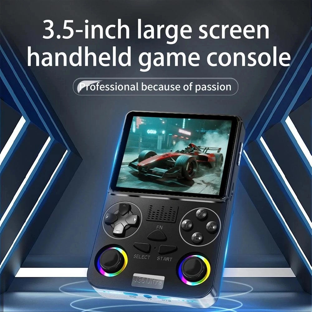 J36 Ultra 3.5-Inch Retro Handheld Game Console with 20,000+ Built-in Games, 64GB Storage, IPS Display, Wi-Fi, Bluetooth & 3000mAh Battery
