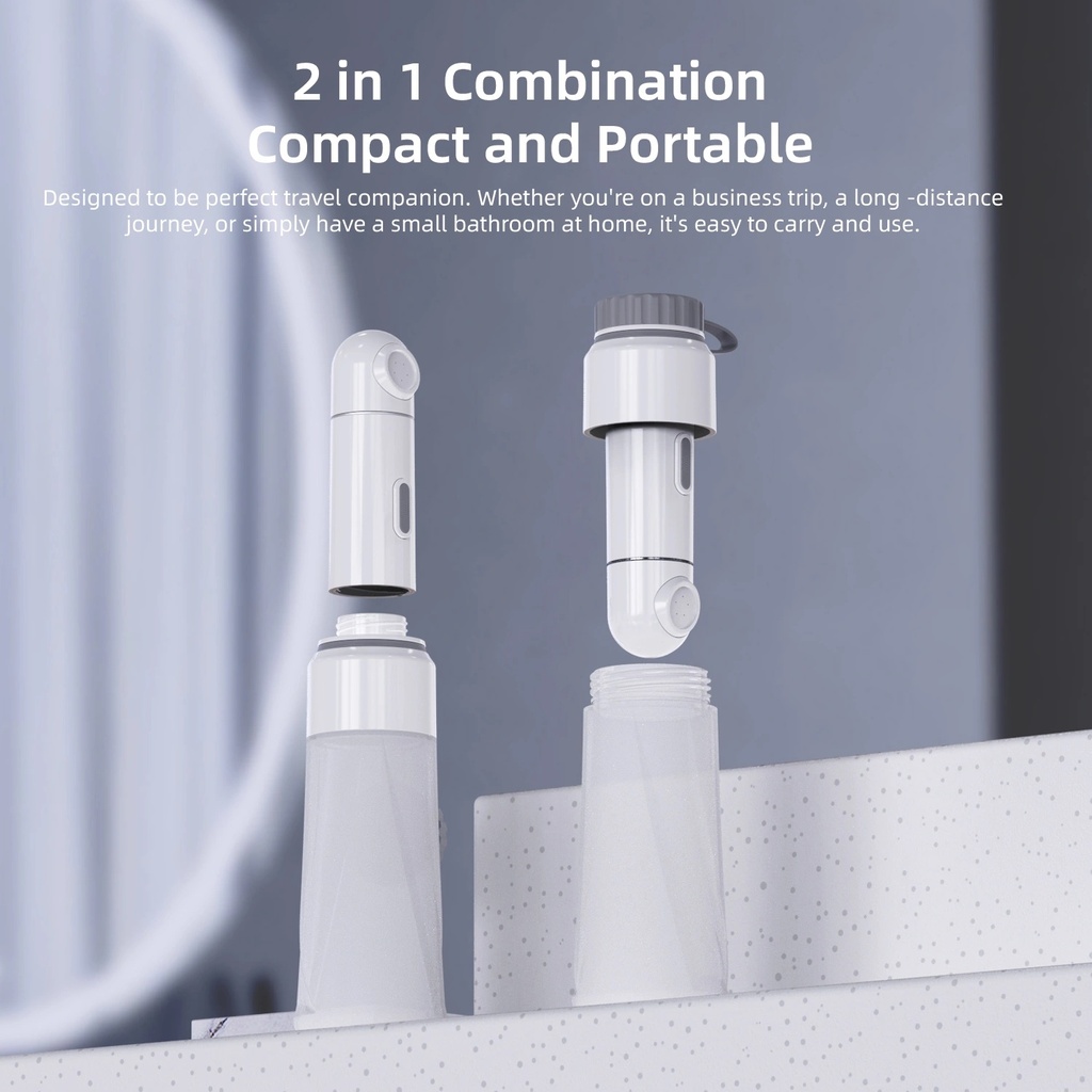 Vyvylabs PureStream Electric Portable Bidet with IPX7 Waterproof, 400mAh Rechargeable Battery & 2 Spray Modes - Personal Travel Hygiene Washer | VKJLD |