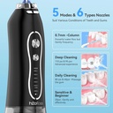 h2ofloss Oral Care Combo Set with Water Flosser & Electric Toothbrush, 300ml Water Tank, 5 Cleaning Modes, 2000mAh Battery & IPX7 Waterproof - Complete Dental Care Kit | HF-6 & BT-02 |