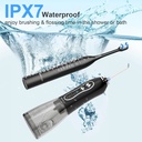 h2ofloss Oral Care Combo Set with Water Flosser & Electric Toothbrush, 300ml Water Tank, 5 Cleaning Modes, 2000mAh Battery & IPX7 Waterproof - Complete Dental Care Kit | HF-6 & BT-02 |
