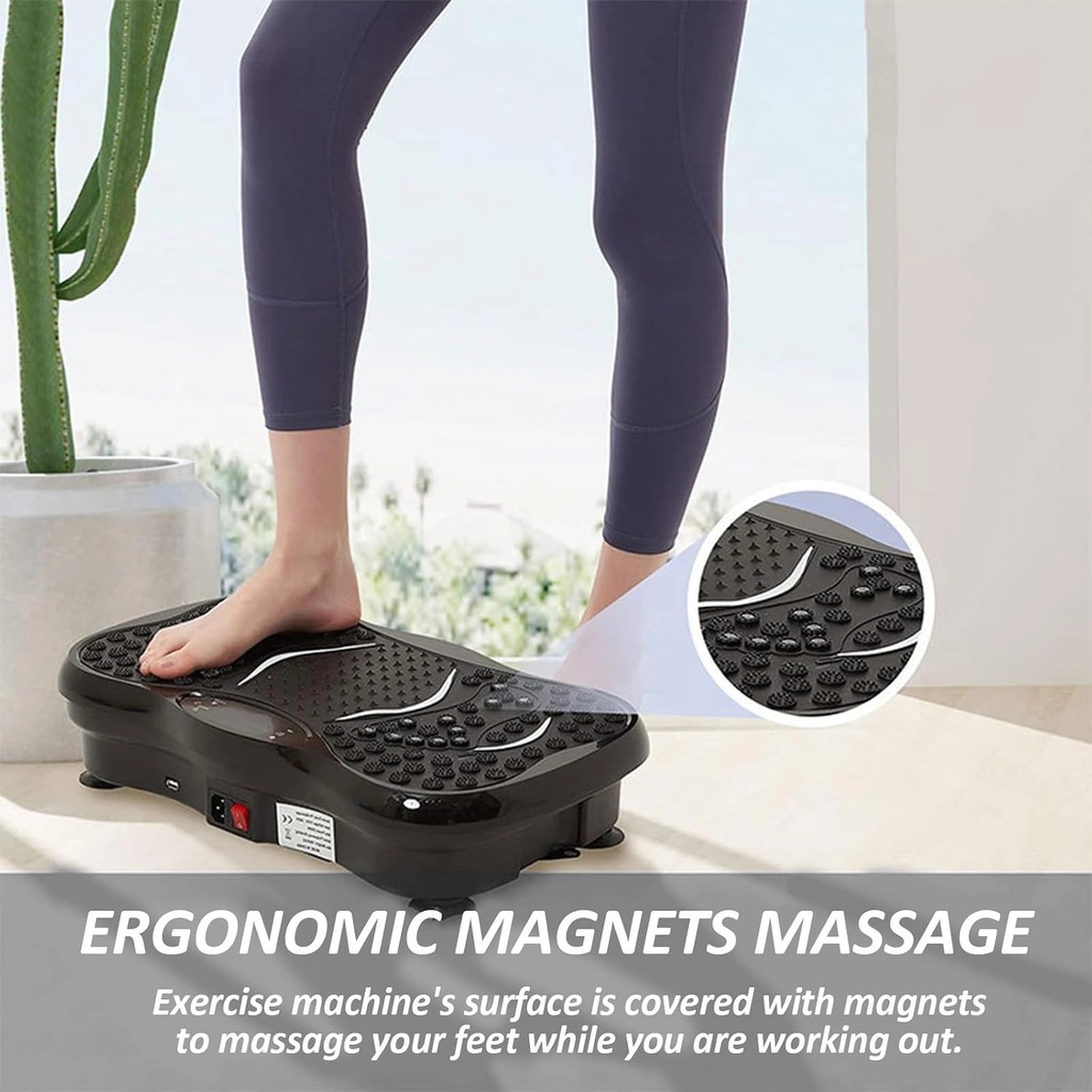 Fitness Vibration Plate with 200W Motor, 120 Speed Levels, Bluetooth Speaker, Remote Control & Balance Resistance Bands | S01 |