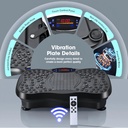 Fitness Vibration Plate with 200W Motor, 120 Speed Levels, Bluetooth Speaker, Remote Control & Balance Resistance Bands | S01 |