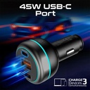 Promate 230W RapidCharge™ Car Charger, 140W PD 3.1, Dual USB-C, 45W USB-A QC 3.0, Multi-Device Fast Charging | PowerDrive-230 |