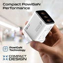 Promate 100W PowiGaN USB-C Charger, 3 Ports, PD 3.2, PPS & AVS, Smart Power Distribution, AI Thermal Protection | Quantum-100 |