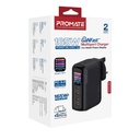 Promate GaNFast 165W USB-C Charger, 4 Ports, Dual 140W PD 3.2, TFT Smart Display, PPS & AVS, Multi-Device Charging | Prime-165 |