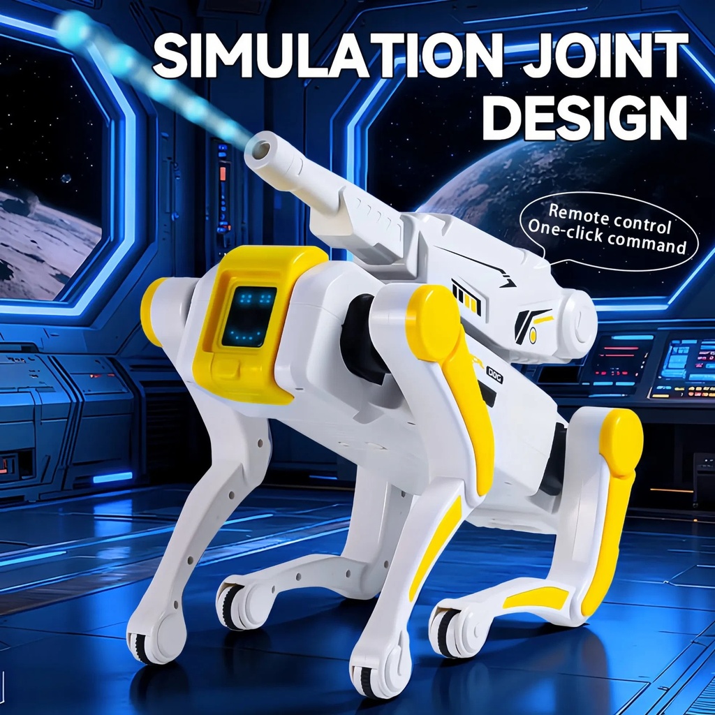 AI Remote Control Robot Dog, 2.4GHz Multifunctional Programming Stunt Robot with Voice Control, Lights, Water Bomb Launching & Shake Hands | CQ-796 |