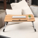 CHARMDI Foldable Laptop Table, Portable Laptop Bed Tray Tablet Slots